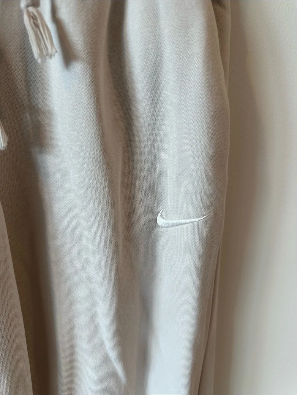 Nike Kids Beige Wide-Leg Drawstring Sweatpants